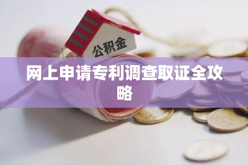 建瓯网上申请专利调查取证全攻略