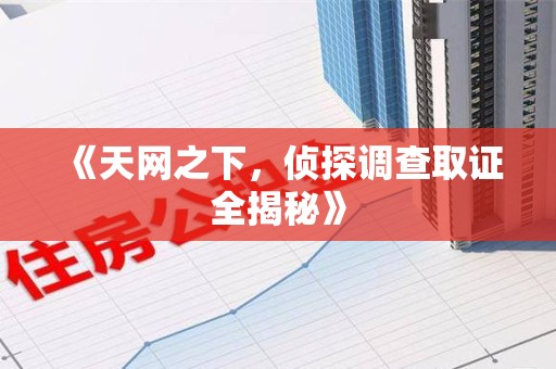 建瓯《天网之下，侦探调查取证全揭秘》