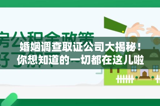建瓯婚姻调查取证公司大揭秘！你想知道的一切都在这儿啦😉