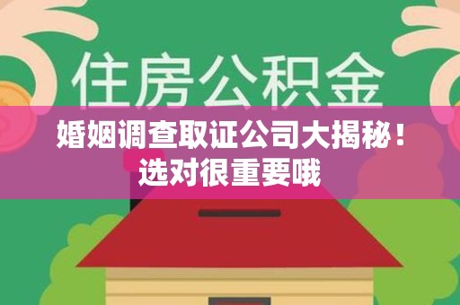 建瓯婚姻调查取证公司大揭秘！选对很重要哦